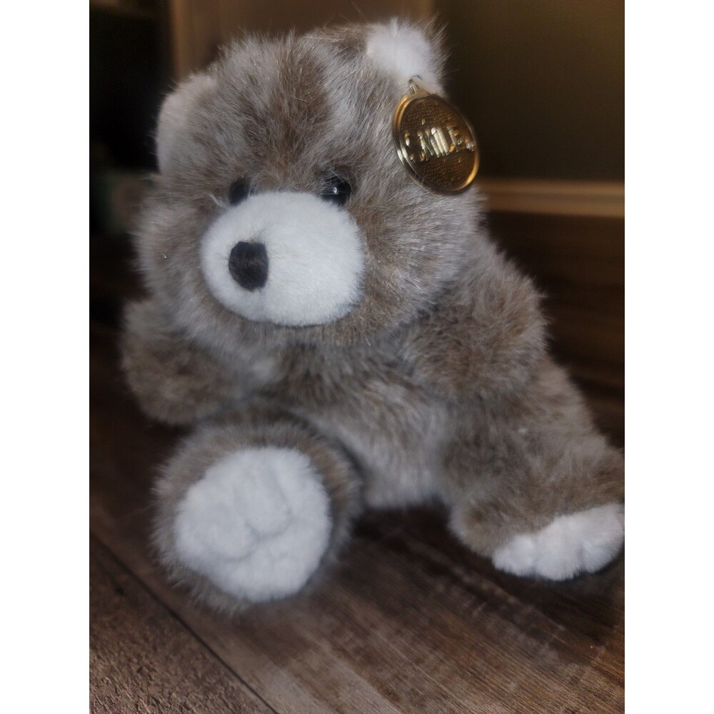The World of Smile Teddy Bear with Tags Vintage 1990 Plush Stuffed Animal